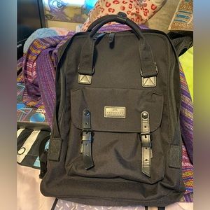 Doughnut Macaroon Large Cordura Black Backpack EUC